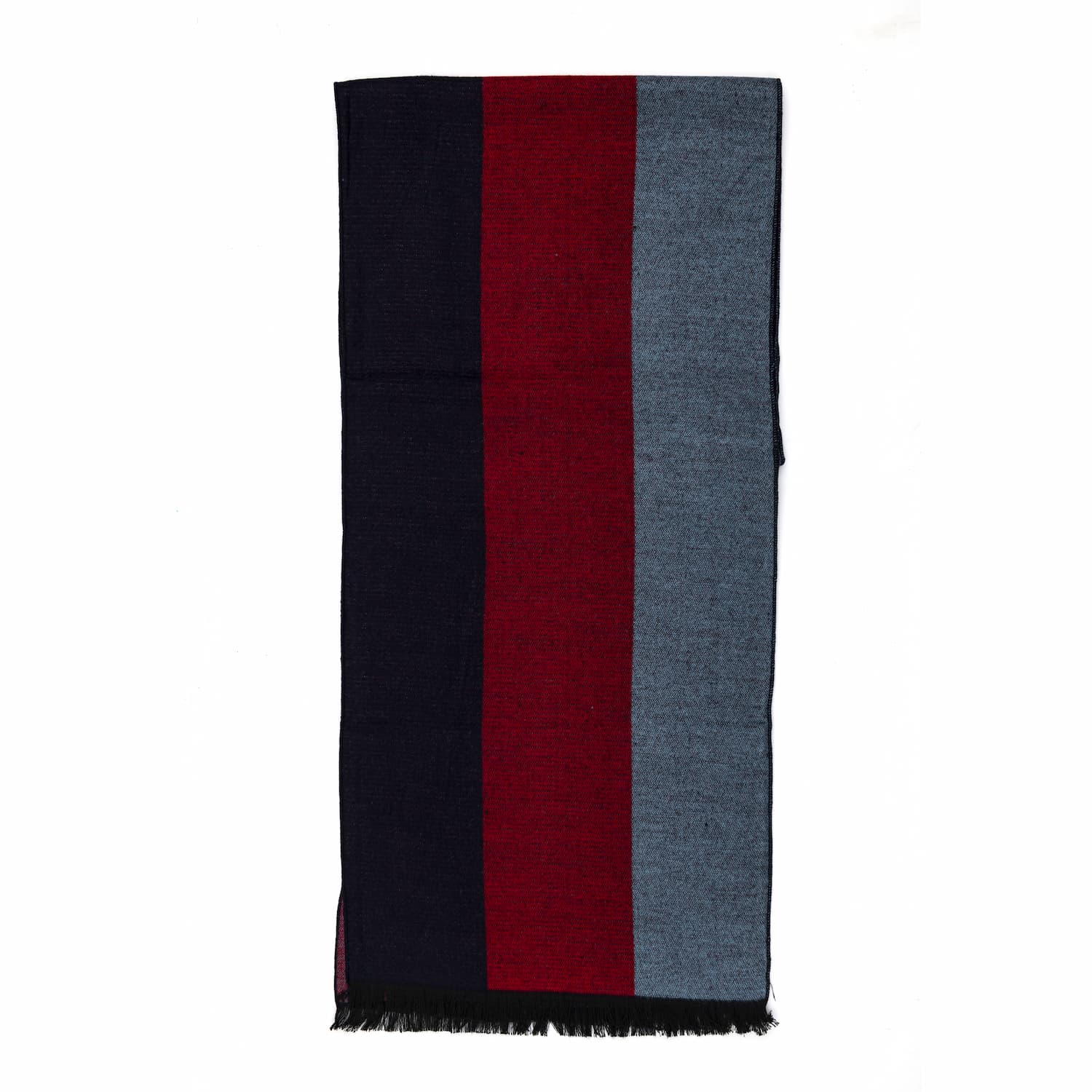 Scarf in Blue Red and Grey