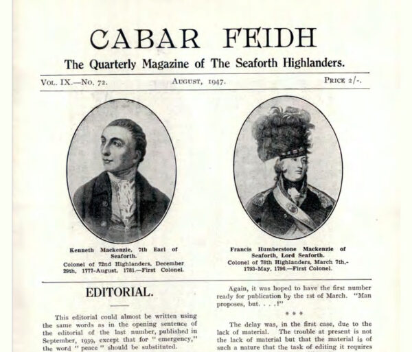 Seaforth Highlanders Cabar Feidh Magazines - Order Single Pages - Image 3